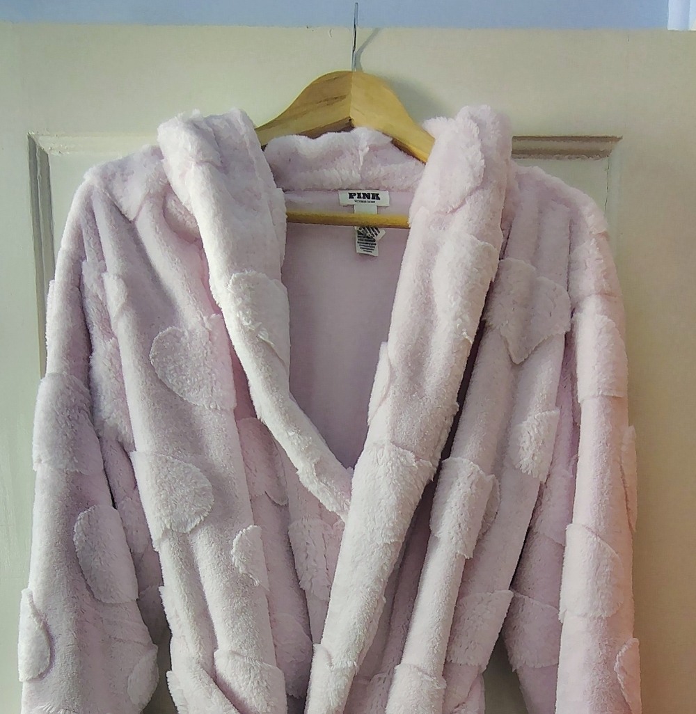 PINK Victoria's Secret Light Pink Textured Robe